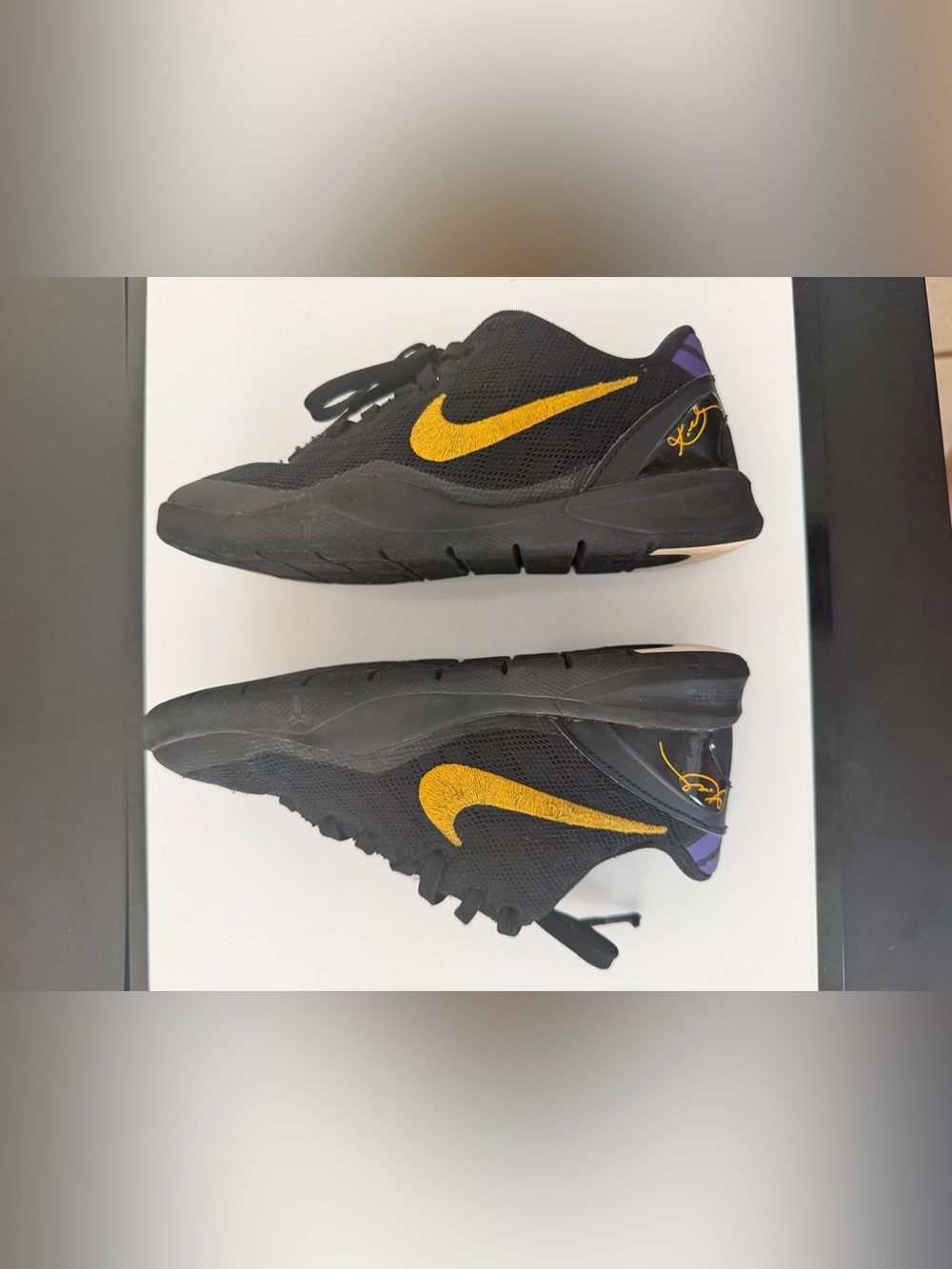 Nike Kobe 8 Protro Lakers Away PS sz 13C Black Gold Purple FN0267-002 Preschool